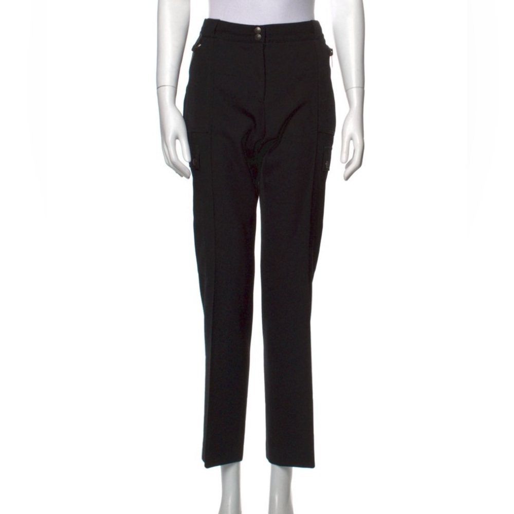 Burberry Black Straight Leg Tailored Pants